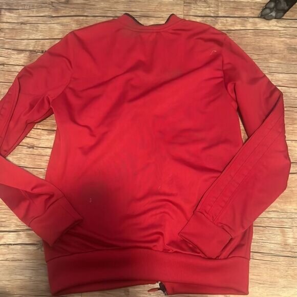 Small Red Adidas Condivo Zip Up Jacket - Picture 3 of 4